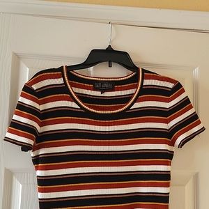 Striped Knit Bodycon Mini Dress